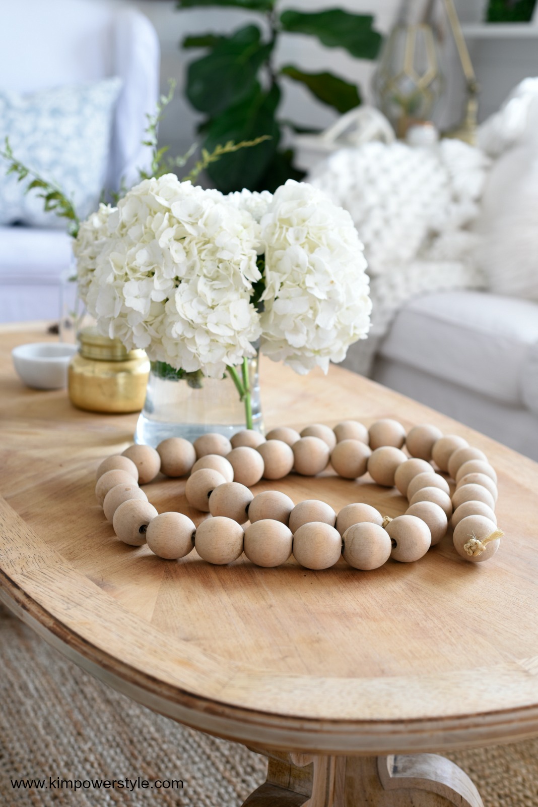 DIY Wood Bead Garland